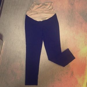 LOFT Maternity Navy Marisa Skinny Slacks
